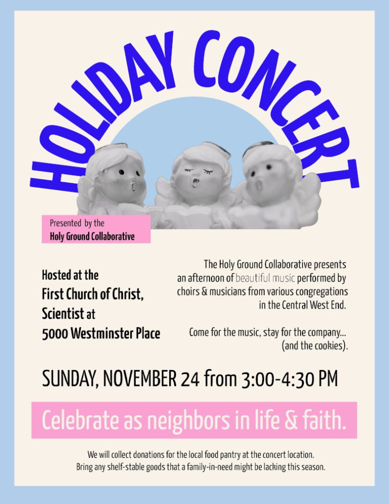 Holy Ground Collaborative Holday Concert Nov. 24 at 3 p.m.